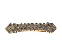 DuskHaven Fermaglio per Capelli Grande Stile Vikings Knots, Stile Francese, per Donna, Oro 3