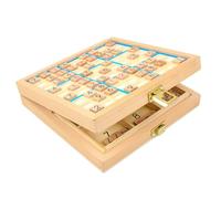 DuskHaven Gioco da Tavolo Sudoku, Tabellone di Gioco Sudoku in Legno con Tessere Numerate, Giocattolo Educativo per Adulti dai 14 Anni, Blu