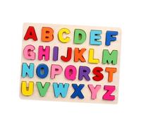 DuskHaven Gioco di Abbinamento in Legno, Gioco Educativo per La Prima Infanzia, Giocattolo di Sviluppo, Giocattolo da Viaggio per Bambini Che Sviluppa La, Lettera maiuscola