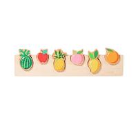 DuskHaven Gioco Puzzle Abbinamento Colori Blocchi Impilabili Gioco Tavolo Legno Stimola Osservazione Abilità Manuali, Frutta