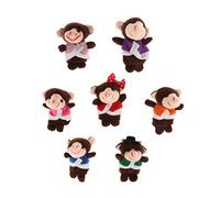 DuskHaven Marionette da Dito a Forma di Animale di Peluche da 7 Pezzi per Raccontare Storie - Scimmie da Dito Imbottite - Scuole per Bambini di Tutte Le età