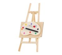DuskHaven Mini Cavalletto E Tavolozza, Modello Decorativo per Casa delle Bambole, Set di Pittura a Olio in Miniatura Realistico per Il Gioco di Ruolo E La