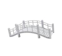 DuskHaven Mini Ponte Ad Arco Decorativo per Modellismo da Giardino Accessorio Micro Paesaggio Statuetta da Tavolo Sabbia Oggetto Creativo in Pp Marmorizzato, 11x4.1x3.3 Cm