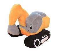 DuskHaven Peluche a Forma di Escavatore, Realizzato in Morbido Peluche Corto E Cotone PP con Un Simpatico Design di Veicolo da Costruzione, Adatto Come Regalo O, Giallo