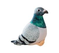 DuskHaven Peluche Pigeon Bambola Simulazione Animale Imbottito Bambola Realistica Tessuto Soffice Adatto per Regalo Festa Decorazione Casa Camera, Verde Grigio