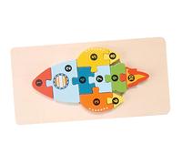 DuskHaven Puzzle in Legno per La Scuola E L'asilo, Puzzle per L'apprendimento Precoce dei più Piccoli, Puzzle di Veicoli per Bambini E Bambine, Razzo