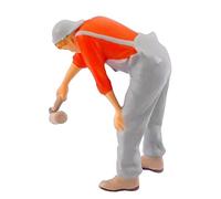 DuskHaven Resina 1/87 Miniature Figure Figure Progetti Fai da Te Pittore Persone Giocattoli Piccole Persone per Micro Paesaggio Scena da Tavolo, Arancione Grigio