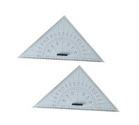 DuskHaven Righello Triangolare, Strumento di Misurazione per Il Disegno di Grafici, Goniometro Multiuso, Strumento di Misurazione per Il Disegno Navale, Ufficio, Sovrano isoscele