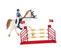 DuskHaven Set da Gioco con Cavallo E Set Equestre per Bambini Include Figura Dettagliata Staccabile E Accessorio Recinzione Realizzato in Materiale, Cavaliere Maschile