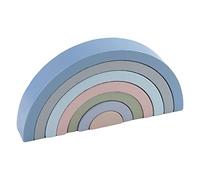 DuskHaven Set di 7 Pezzi Impilabili - Arcobaleno per Bambini E Bambine, per Imparare Ad Abbinare Le Forme.,