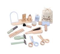 DuskHaven Set per Acconciature in Legno con Mini Piastra, Ideale per Sviluppare La Motricità Fine E per Giocare a Fare Acconciature, per Bambine.