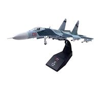 DuskHaven Sukhoi Su-27 Aereo da Collezione Diecast Miniatura in Lega con Supporto per Esposizione Adulti Adatto per Decorazione Sala Caff, Un Su-27