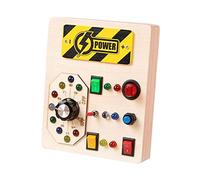 DuskHaven Tavoletta Didattica in Legno per Bambini con Pulsanti per L'interruttore della Luce Tavoletta Didattica per L'insegnamento dell', Cambio