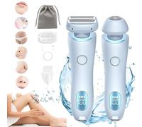 Duskofficial - Rasoio elettrico 2 in 1, modello The Glide Pro 3.0, impermeabile IPX7, per bikini da donna, bagnato o asciutto (blu)