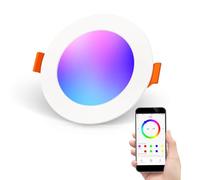 DUSKTEC Faretti LED da incasso Alexa, 1 confezione, faretti da soffitto intelligenti con app e controllo vocale, faretti LED a colori RGB 2700K-6000K, 10 W da bianco caldo a bianco freddo, dimmerabili