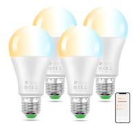 DUSKTEC Lampadine LED E27 Smart, Compatibile Alexa, Lampadina Inteligente Bluetooth 12W 1000LM 100W Equivalente, Dimmerabile 2700K-6000K Luce Bianco Caldo Fredda, App Controllato, 4 Pezzis