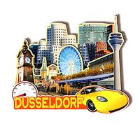 Dusseldorf Germania magnete in legno 3D frigorifero magneti viaggio collezione souvenir decorazioni artigianato fatto a mano