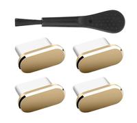 Dust Plugs, Charging Port Covers Set of 4, Portable Plugs Cleaning Brush, Compatible with Tablets, Phones, Ideal for Road Trips, Camping, Hiking, Outdoor Use, Dustproof