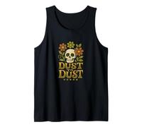 Dust to Dust Retro Skull con fiori Memento Mori Canotta