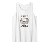 Dust to Dust Retro Skull con fiori Memento Mori Canotta