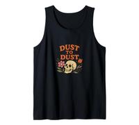 Dust to Dust Retro Skull con fiori Memento Mori Canotta