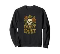 Dust to Dust Retro Skull con fiori Memento Mori Felpa