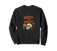 Dust to Dust Retro Skull con fiori Memento Mori Felpa