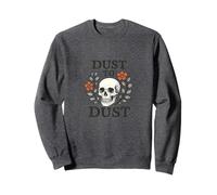Dust to Dust Retro Skull con fiori Memento Mori Felpa