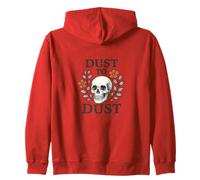 Dust to Dust Retro Skull con fiori Memento Mori Felpa con Cappuccio