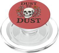 Dust to Dust Retro Skull con fiori Memento Mori PopSockets PopGrip per MagSafe