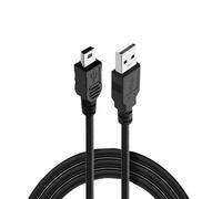 DUSTEWQ Cavo di ricarica di ricambio da USB-A a Mini USB, USB 2.0 a Mini B maschio, compatibile con controller PS3, fotocamere, lettori MP3, GPS Garmin, registratori di guida, Hero 3+, ecc. (1,8 m)