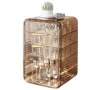 Dustproof Tea Set Organizzatore, Clear Acrylic Storage Box, Multi-Layer Cup Storage, Tea Cup Storage Organizer, Space-Saving Tea Organizer, Waterproof Storage Box, Kitchen Tea Set Storage, Dustproof