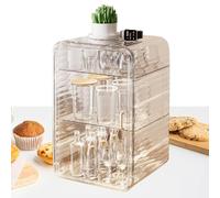 Dustproof Tea Set Organizzatore, Clear Acrylic Storage Box, Multi-Layer Cup Storage, Tea Cup Storage Organizer, Space-Saving Tea Organizer, Waterproof Storage Box, Kitchen Tea Set Storage, Dustproof