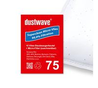 Dustwave® - 10 sacchetti per aspirapolvere, adatti per Alaska, VC 3701, prodotto in Germania, con microfiltro incluso