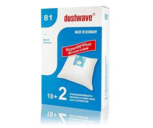 Dustwave® 20 Sacchetti per aspirapolvere in microfibra per Bosch VS 81 A 00 Fluid Plus electronic - altamente efficienti con chiusura igienica - Made in Germany