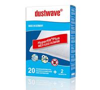 Dustwave® 20 Sacchetti per aspirapolvere in microfibra per Quigg PRO NATURE ECO+ - altamente efficienti con chiusura igienica - Made in Germany