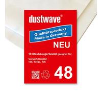 dustwave D48-10 Sacchetti per aspirapolvere, Micropile Multistrato, Bianco