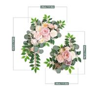 Dusty Rosa Fiore Artificiale Insegna Welcome Arco Floreale Festone Set Per Abiti