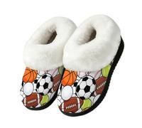 Dusviba Cartoon Sport Balls modello peluche casa pantofole per le donne 7-8