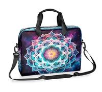 Dusviba Galaxy Space Boho Mandala Borsa per computer portatile da 40,6 cm, sottile borsa da lavoro per uomo e donna, borsa a tracolla con manico e tracolla staccabile, borsa messenger per computer da