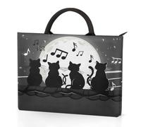 Dusviba Moon Cat - Custodia per computer portatile con manici, con tasche, impermeabile, resistente agli urti, per lavoro, scuola, viaggi