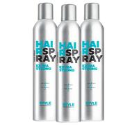 dusy professional Style Set da 3 flaconi di lacca per capelli Extra Strong (3 x 400 ml)