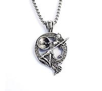 DUTACK Collana da uomo e donna della dea greca Atena, in acciaio inox, mitologia romana, 60 cm, con scatola
