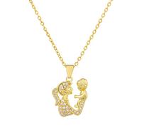 DUTACK Madre E Bambini Collana In Acciaio Inox Mamma Figlio Figura Pendenti Collane Famiglia Gioielli Regali, Zinco