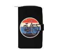Dutch Bicycle Womens PU Leather Wallet Long Purse Clutch Organizer per Ufficio Viaggio