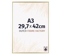 Dutch Frame Factory - Cornice 29,7x42 cm - Oro - Cornice per foto in Plastica con vetro plastico Antiriflesso - Cornice portafoto 29,7x42 cm - Easy
