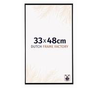Dutch Frame Factory - Cornice 33x48 cm - Nero Lucente - Cornice per foto in Plastica con vetro plastico Antiriflesso - Cornice portafoto 33x48 cm - Easy