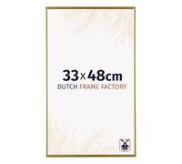 Dutch Frame Factory - Cornice 33x48 cm - Oro - Cornice per foto in Plastica con vetro plastico Antiriflesso - Cornice portafoto 33x48 cm - Easy