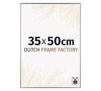 Dutch Frame Factory - Cornice 35x50 cm - Argento Lucente - Cornice per foto in Plastica con vetro plastico Antiriflesso - Cornice portafoto 35x50 cm - Easy