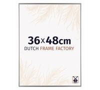 Dutch Frame Factory - Cornice 36x48 cm - Argento Lucente - Cornice per foto in Plastica con vetro plastico Antiriflesso - Cornice portafoto 36x48 cm - Easy